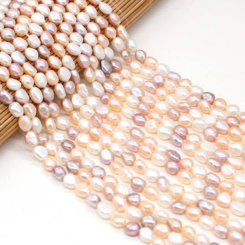 Explosive 100%Natural Freshwater Pearl Straight Hole Mixed Color Bead Making ExquisiteDIY Necklace Bracelet Earring Jewelry 36cm