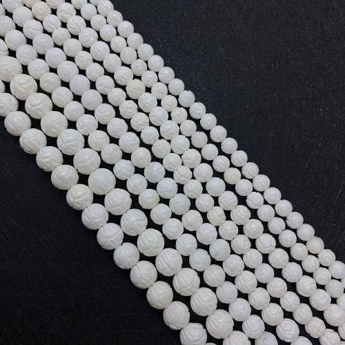Exquisite Natural Mother Shell Pearl Round Texture Beads for DIY Ladies Fashion Necklace Bracelet Earrings Jewelry Accessories