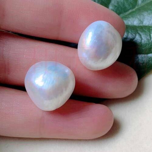 Fashion natural white round Baroque Pearl gold 18k Ear Stud gift Party Hook Mother's Day Thanksgiving Holiday gifts Halloween