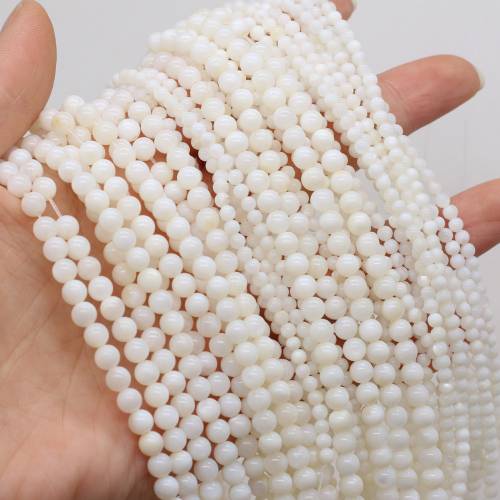 Freshwater Shell Beads Natural White Mother of Pearl Shell Loose Beads for Jewelry Making DIY Necklace Bracelet Earring