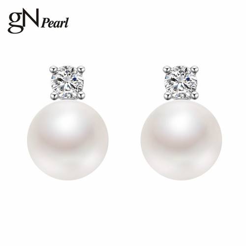 GN Pearl Natural Freshwater 6-7mm Pearl Stud Earrings For Women Birthday Valentine Gift For Girls Minimalism Presents