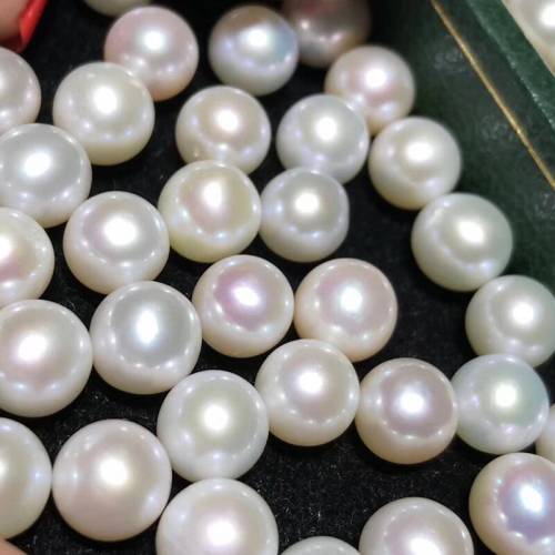 Half Hole Natural Freshwater Pearl 8-85mm 9-95mm Top Quality Loose Round Pearl Free shipping