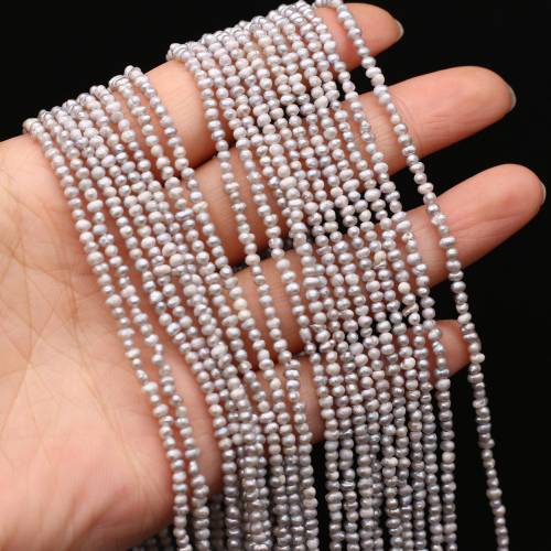 High Quality Natural Freshwater Pearl Gray Beads for Jewelry Making Bracelet Necklace Accessories Size 25-3mm