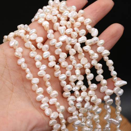 High Quality Natural Freshwater Pearl Three Seven Hole White For Jewelry Making Women Bracelet Necklace Accessories Size 4-5mm
