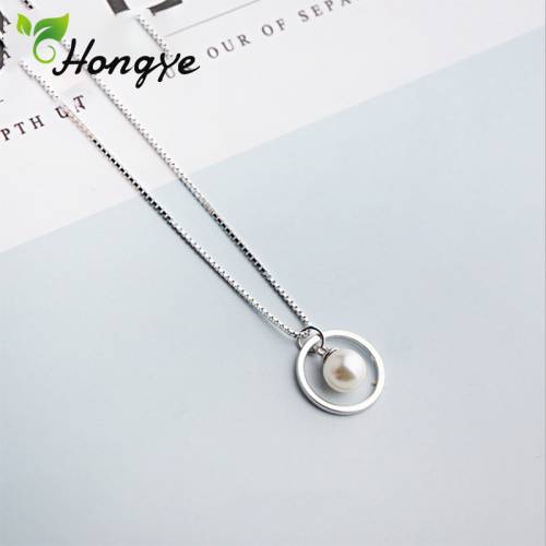 Hongye Female S925 Neck Chain Natural Shell Pearl Female Jewelry Long Necklace Fashionable Pendant Elegant Collar Necklace Women