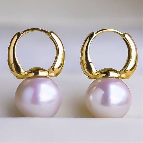 Japanese Akoya Ocean Natural Pearl Genuine Round Drop Earrings for Women White Pink Luxury Multi Size Perle Gifts