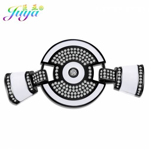 Juya DIY Jewelry Findings Enamel Round Decorative Element Connector Accessories For Women Pearls Natural Stones Jewelry Making