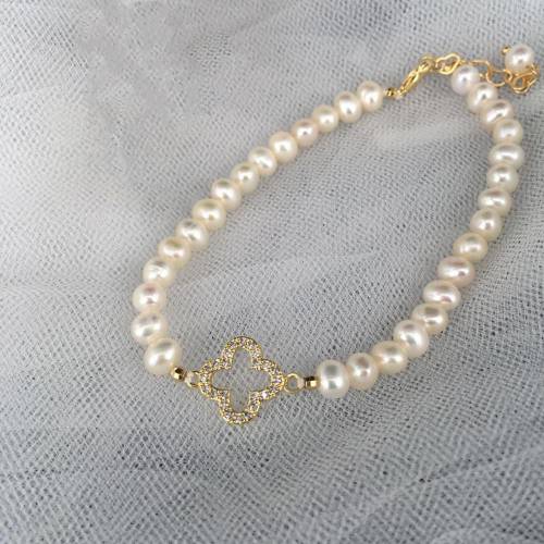 Kids Small Beads Gold Natural Pearl Bracelet Womens Fashion Jewelry Christmas Gifts Pulseras Moda 2019 Bracciali Ragazza SL1022
