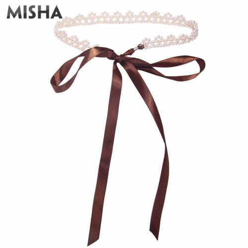 MISHA NEW Chokers Necklace Women Ladies High Quality Natural Pearl Necklace Wedding Birthday Gifts Fashion Choker Necklace