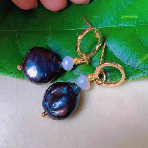 Natural Alien Baroque Pearl eardrop 18K gold Earrings Gift New Year FOOL‘S DAY Jewelry Hook Women Aquaculture Mother‘s Day