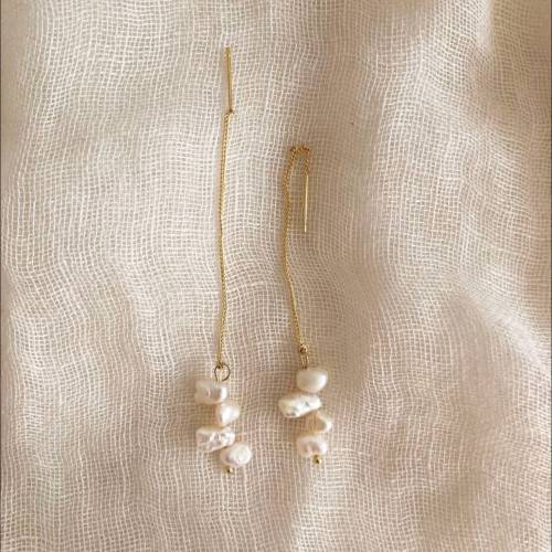 Natural Baroque Pearl Drop Earrings 14K Gold Filled Earrings Handmade Jewelry Boho Oorbellen Brinco Vintage Jewelry Earrings