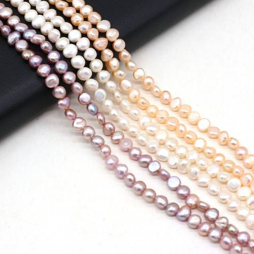 Natural Fresh Water Purple White Yellow Double-sided Light Pearl Bead Crafts DIY Necklace Bracelet Jewelry Accessories Gift Make
