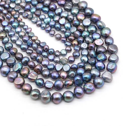 Natural Freshwater Horizontal Hole Black High-quality Double-sided Pearls-for DIYCharms Bracelet Necklace Jewelry Making Rope 3