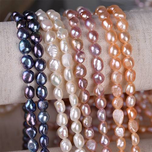 Natural Freshwater Pearl 7-8mm Freshwater Baroque Irregular Pearl Beads For DIY Earrings Necklaces Jewelry Making Accessories