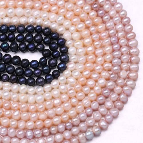 Natural Freshwater Pearl Beads High Quality Round Shape Multiple Colour for DIY Elegant Necklace Bracelet Jewelry Making 6-7mm