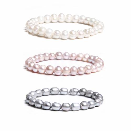 Natural Freshwater Pearl Bracelets For Women Charm Elegant Handmade Baroque Pearl Bracelet Jewelry Bracelets Wedding Wholesale
