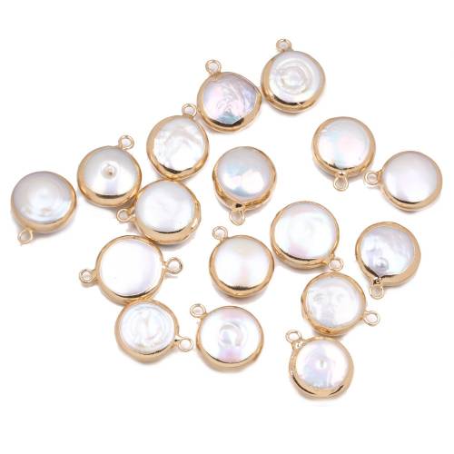 Natural Freshwater Pearl Pendants Round shape Charms Pendants For jewelry making DIY Accessories Fit Necklaces Size 17x22mm