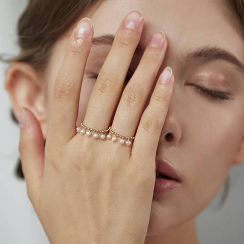 Natural Freshwater Pearl Ring 14K Gold Filled Jewelry Handmade Knuckle Ring Mujer Boho Bague Femme Minimalism Rings for Women