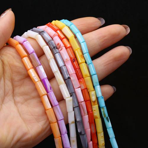 Natural Mother-of-pearl Tube Beads Cylindrical Shell Bead for Jewelry Making Diy Women Necklace Bracelet Crafts
