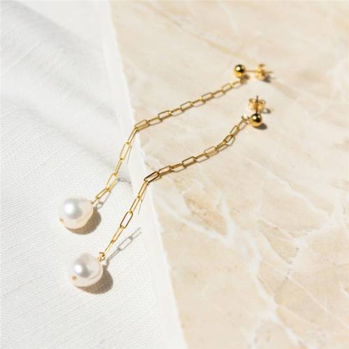 Natural Pearl Earrings Handmade Drop Earrings 14K Gold Filled Jewelry Boho Oorbellen Brinco Vintage Women Jewelry Wedding Gift