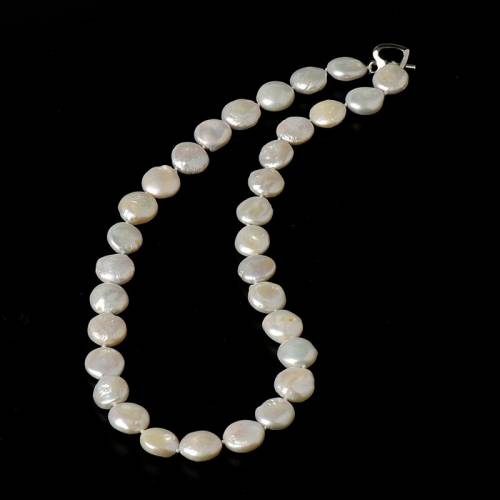 Natural pearl round Necklace 12mm size fashionable high-end temperament holiday gift women Necklace 18 inch New Year gift