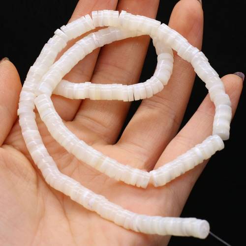 Natural White Mother-of-pearl Beads Wafer Shape Loose Shell Bead for Jewelry Making Diy Necklace Bracelet Accessories