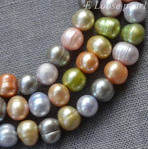 New Arrival Loose Pearl Jewelry Natural Freshwater Pearls Round Potato Mixes Loose Pearls 7mm One Full Strand DIY Fine Lady Gift