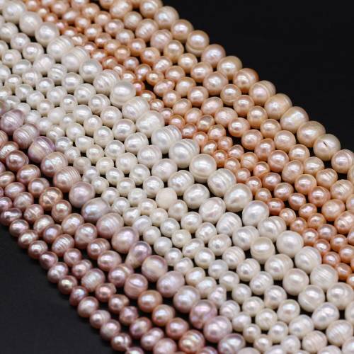 New exquisite natural freshwater round pearl a DIY jewelry accessories manual semi-finished jewelry production wholesale