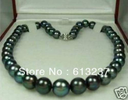 New Fashion Style diy 8-9mm Natural Black Tahitian Pearl Necklace 18 AAA pearl jewelry making YE2066