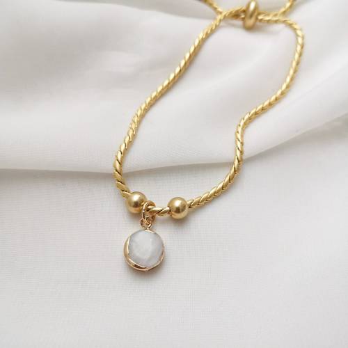 New Natural Fresh Water Pearl Fashion Simple Bracelet For Women Wedding Party Gift Eco Brass Endding with 14k Real Gold 2021HOT