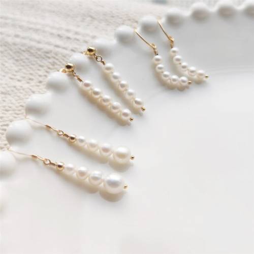 Real Natural Pearl Earrings 14K Gold Filled Pearl Earrings Handmade Gold Jewelry Boho Oorbellen Brinco Vintage Women Jewelry