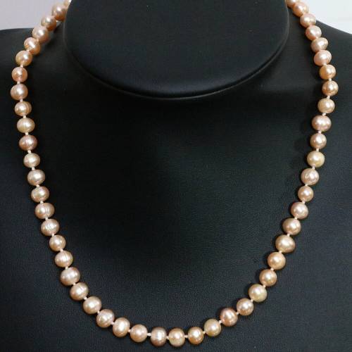 Real pearl necklace Pink Akoya freshwater Natural Round Pearl High Quality For Women Wedding Engagement Fashion Charm Jewelry