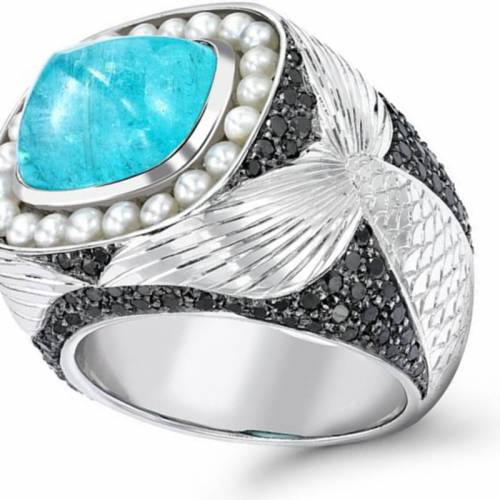 Vintage Antique Natural Stone Pearl Ring Fashion Zircon Jewelry Gift Turquoises Finger Ring for Women Wedding Rings Jewelry