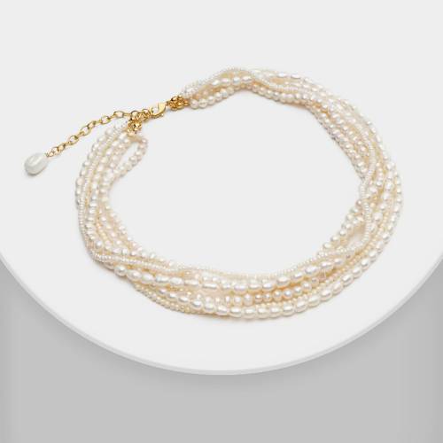 Vintage choker multilayer natural pearl necklace for wedding party girlfriend gift luxry necklace for woman girl dinner
