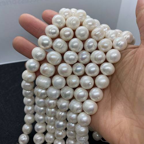 White Freshwater Natural Shell Pearl Beads Imitation Round Pearl Loose Bead for Jewelry Making DIY Bracelet Necklace Charms