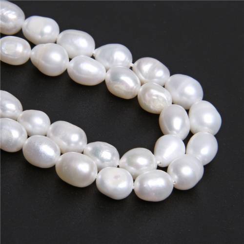 White oval pearls strand cheap pearl bead wholesale real freshwater drop pearl beads natural large hole pearls 7-8mm jewelry diy