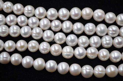 Wholesale 11mm natural white freshwater cultured pearl strands