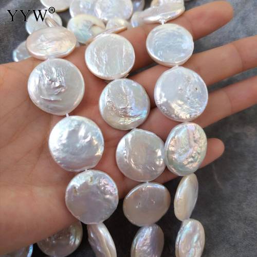 Wholesale Cultured Baroque Freshwater Pearl Beads Natural White 20mm Sold Per 1496 Inch Strand For Diy Jewelry Making Finding