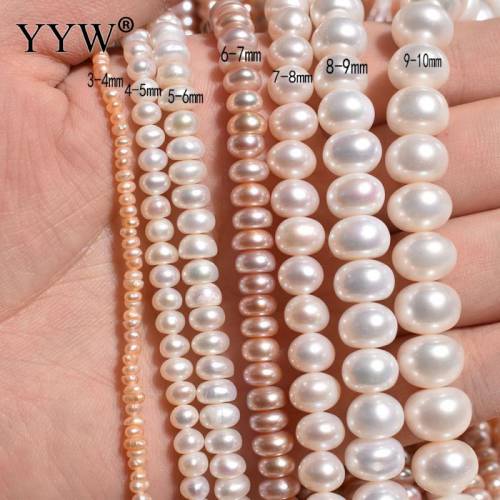 Wholesale Cultured Button Freshwater Pearl Beads Natural Fashion For Jewelry Making Gift Diy Sold Per 1457 Inch Strand