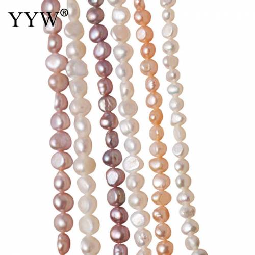 Wholesale Fashion Cultured Baroque Freshwater Pearl Beads Natural Sold Per 1378-1457 Inch Strand For Diy Jewelry Making Gift