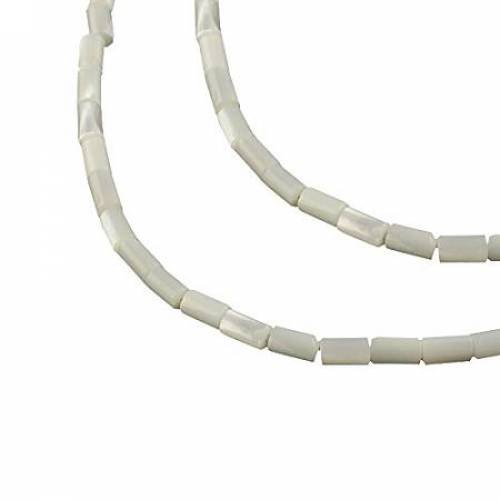 ARRICRAFT 2 Strands 68 Pcs/Strand Column Mother of Pearl Beads Strands for Earring Bracelet Necklace Jewelry Making