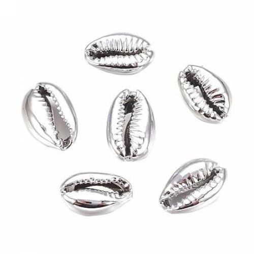 Arricraft About 50pcs Platinum Electroplated Shell Beads Cowrie Shells Natural Seashells for Waikiki Hawaii Anklet Bracelet - Craft Making - Home...