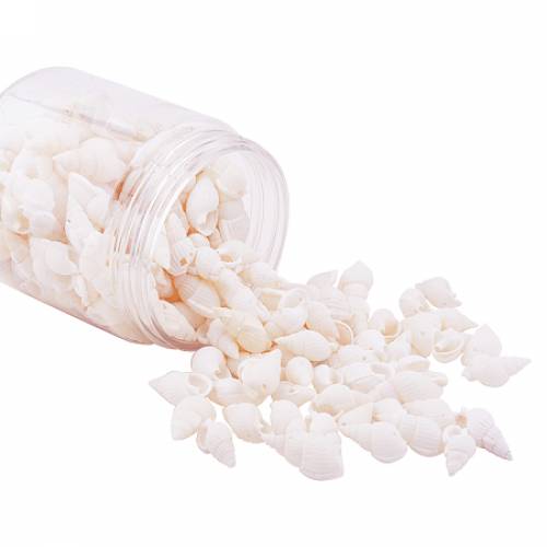 PandaHall Elite 150pcs/Box Spiral Sea Shell Dyed Beads and Charms with Holes for DIY Jewelry Making 19-21mm Length