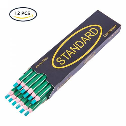 BENECREAT 12PCS Turquoise Water Soluble Pencil Tracing Tools for Tailor‘s Sewing Marking And Students Drawing