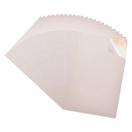 BENECREAT 40PCS Velvet (Ivory) Fabric Sticky Back Adhesive Back Sheets - A4 Sheet (827