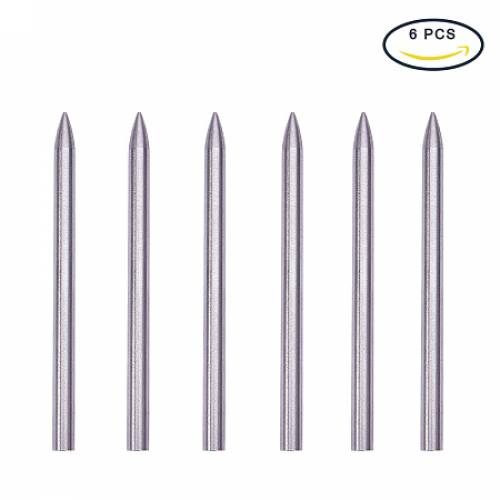 PandaHall Elite 6 Pcs Paracord Needles Stainless Steel Fid Length 3 Inches for Leather Lacing Weaving Stitching